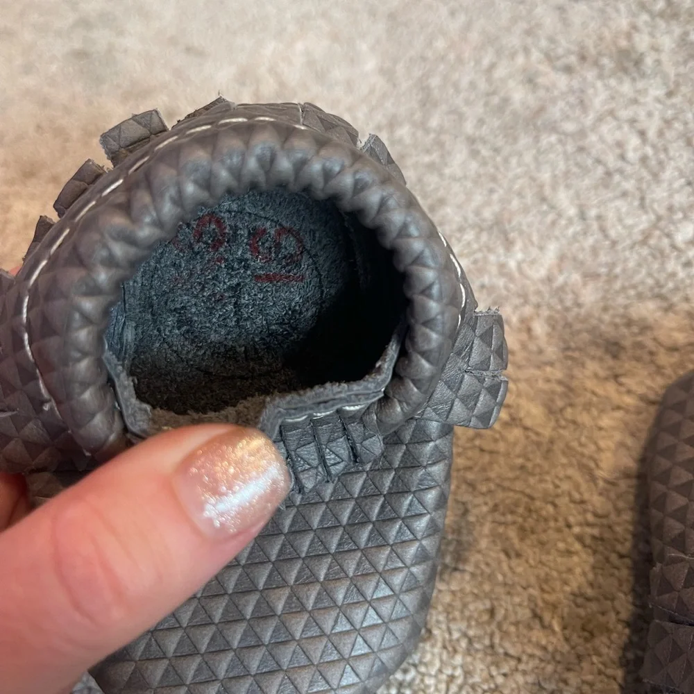 Freshly Picked Textured Charcoal Moccasins